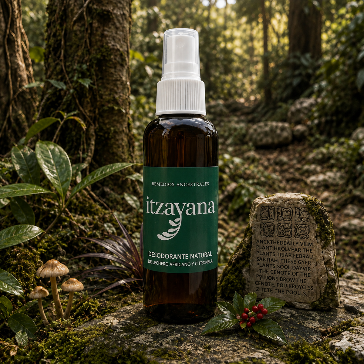 ITZAYANA-DESODORANTE Natural de Lechero Africano y Citronela