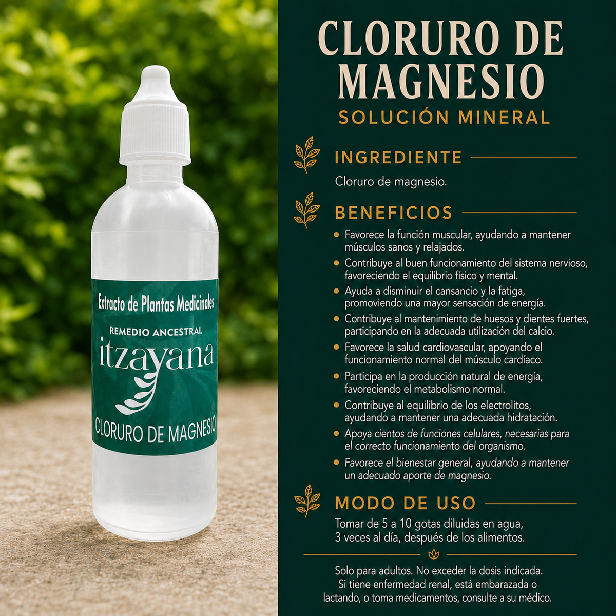 ITZAYANA-TINTURA DE CLORURO DE MAGNESIO