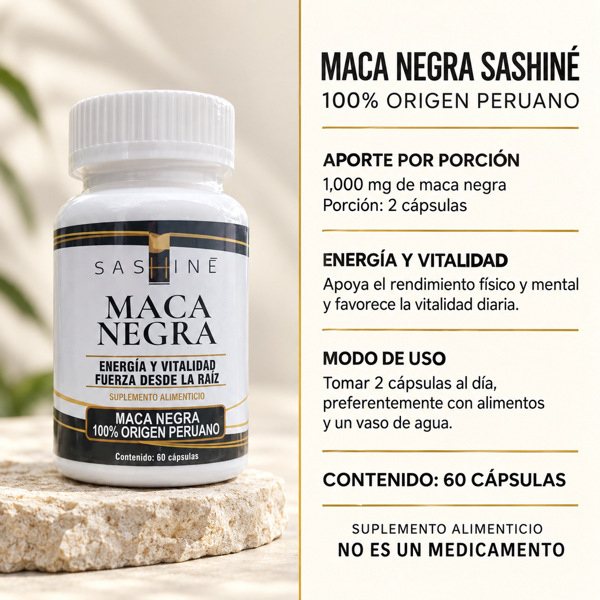 SUPLEMENTO ALIMENTICIO MACA NEGRA