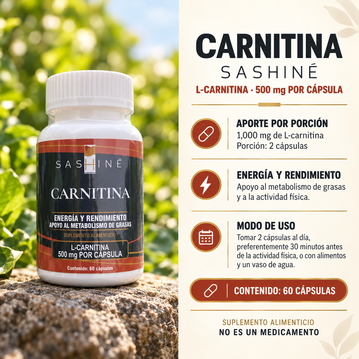 SUPLEMENTO ALIMENTICIO CARNITINA