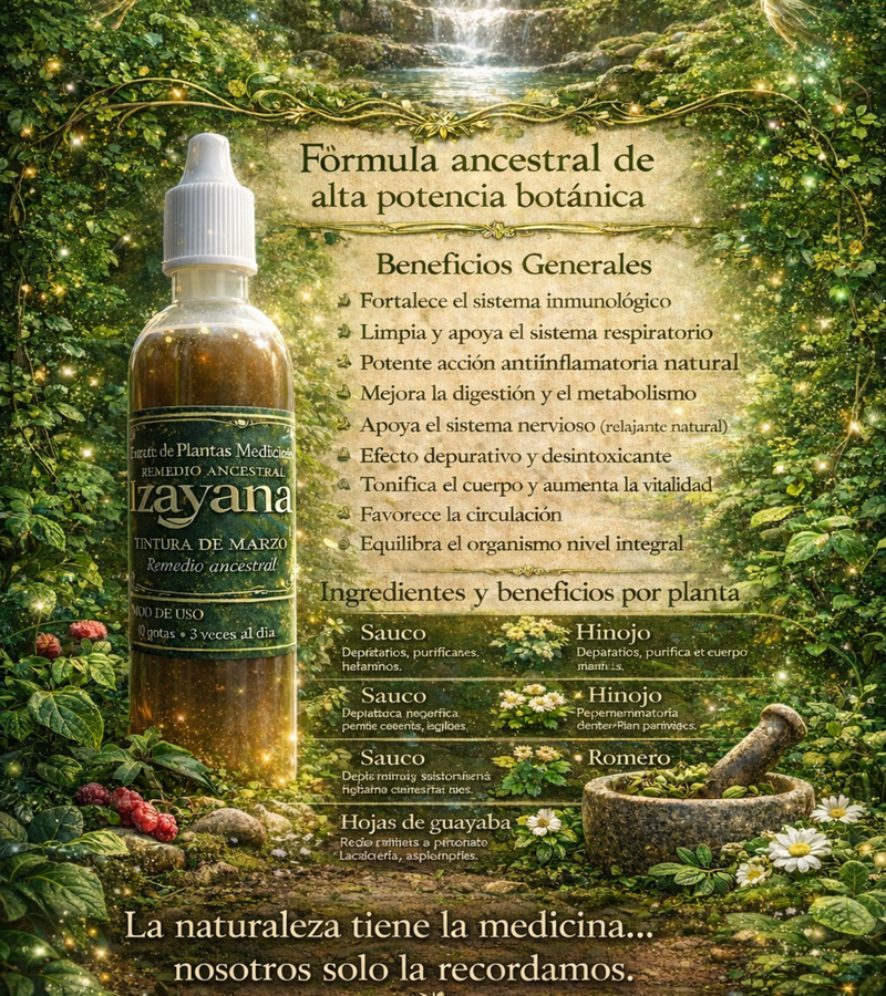 ITZAYNA- Fórmula de Marzo – Tintura Ancestral de Bienestar.