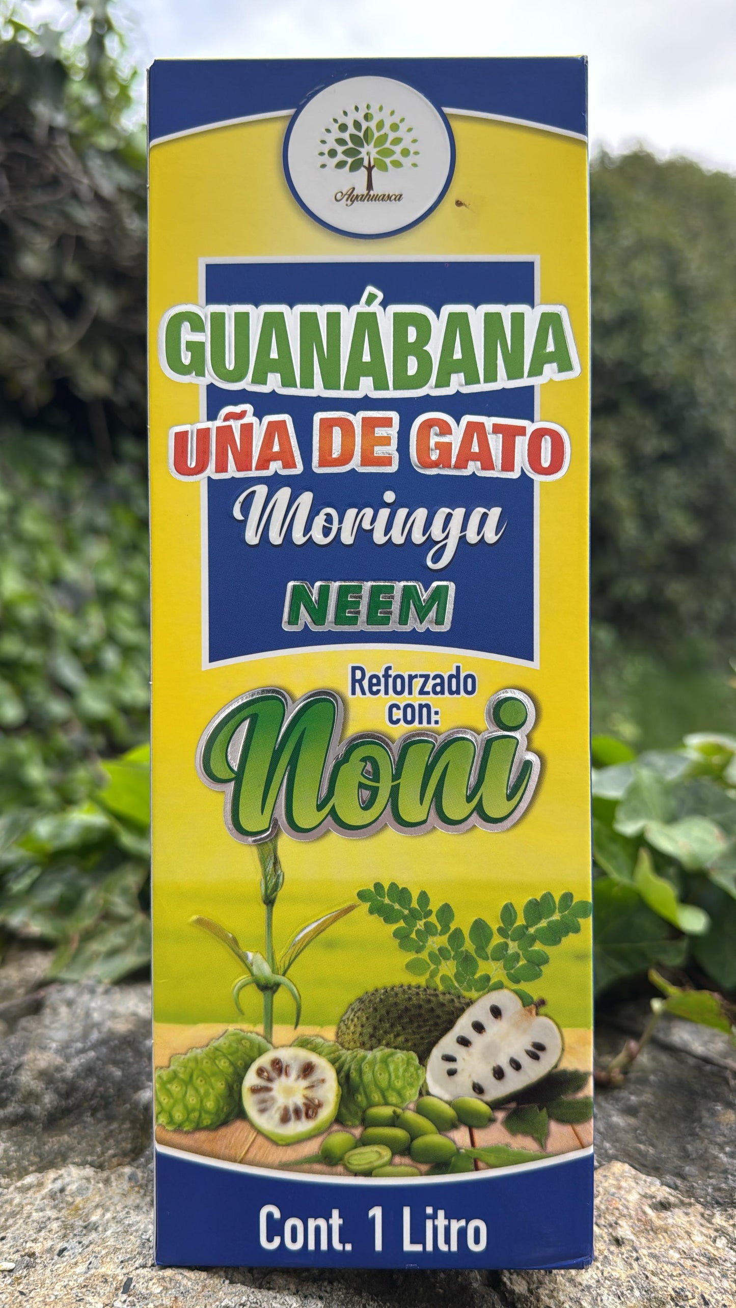 TONICO DE GUANABANA UNA DE GATO MORINGA  NEEM Y REFORZADO CON NONI