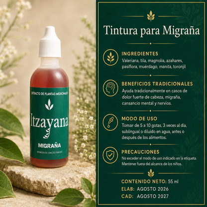 TINTURA PARA MIGRANA Y RELAJACION HERBAL