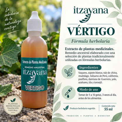 TINTURA VERTIGO Extracto de Plantas Medicinales Itzayana