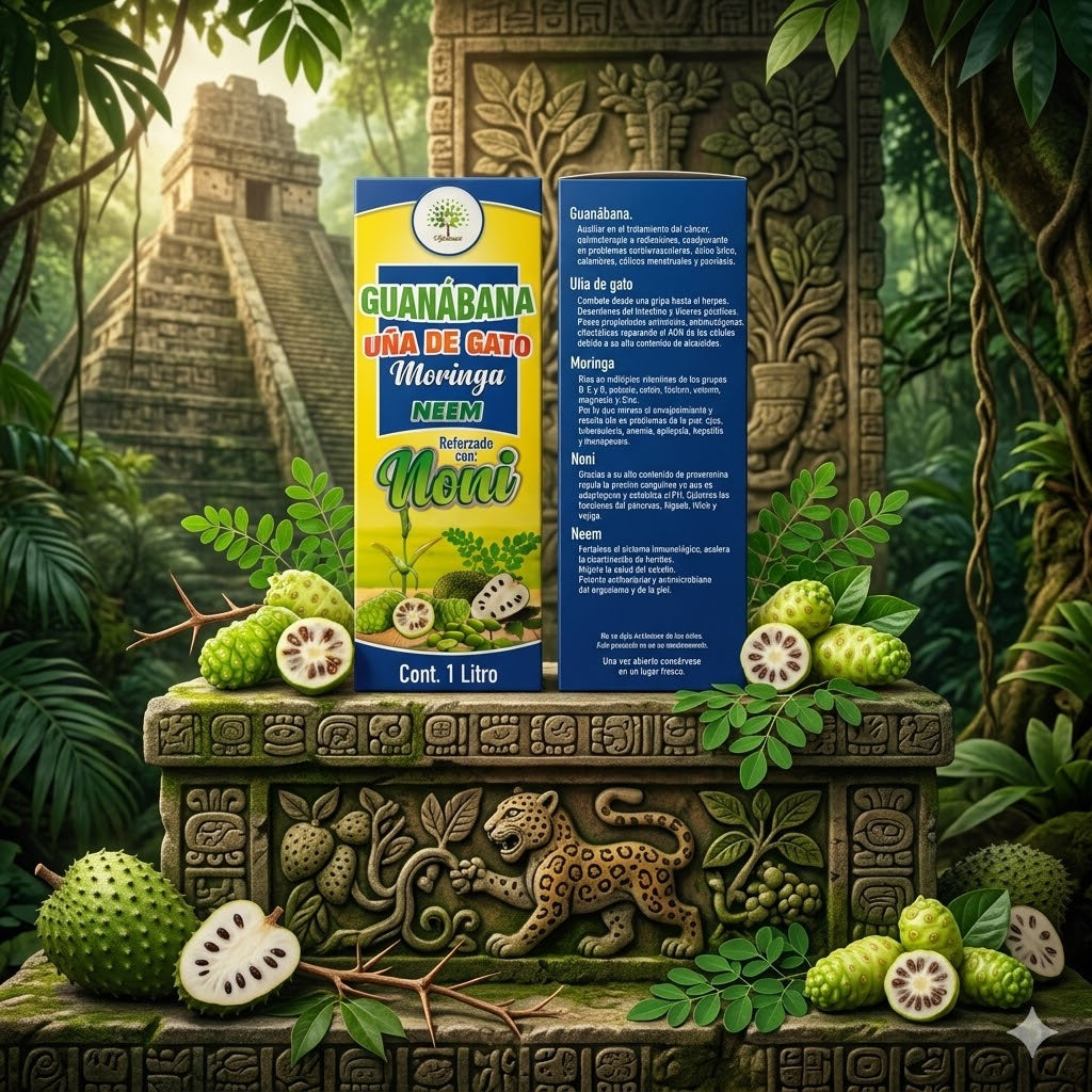 TONICO DE GUANABANA UNA DE GATO MORINGA  NEEM Y REFORZADO CON NONI