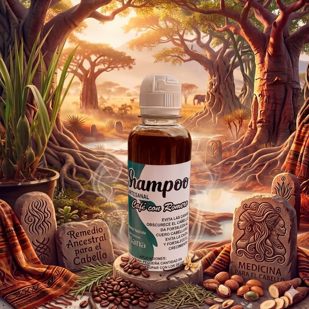 SHAMPOO CON ROMERO Y CAFE