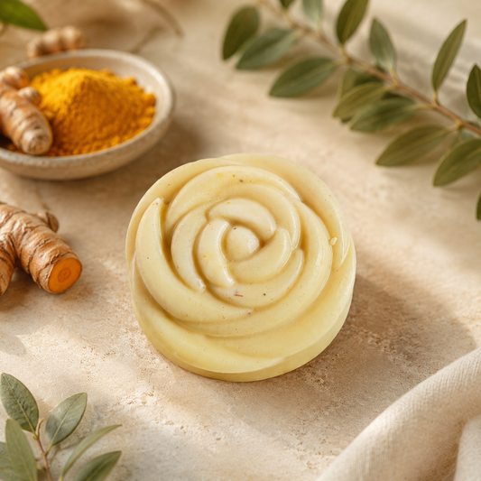 JABÓN FACIAL ARTESANAL DE CÚRCUMA Y JOJOBA ✨